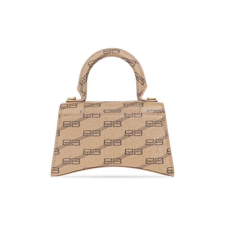 Balenciaga Hourglass XS Shoulder Bag Beige/Brown