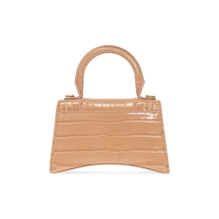 Balenciaga XS Hourglass Shoulder Bag Nude/Beige