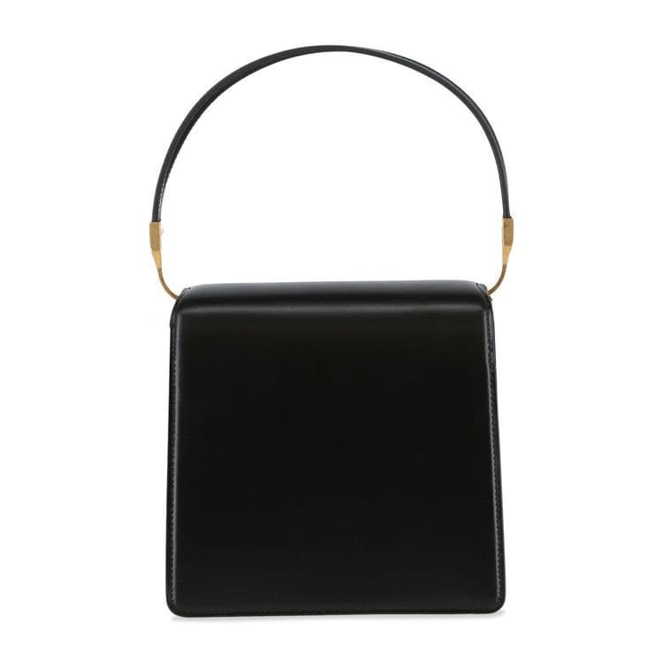 Balmain Ely Leather Shoulder Bag Black