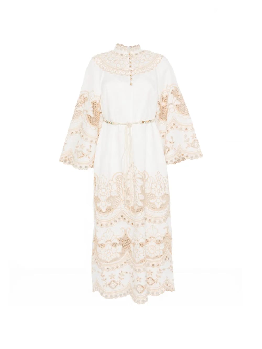 embroidered midi dress