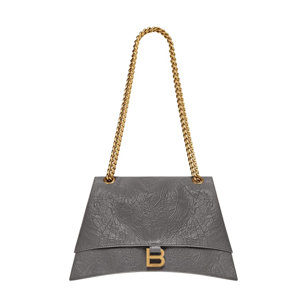 Balenciaga Medium Crush Chain Bag Dark Grey