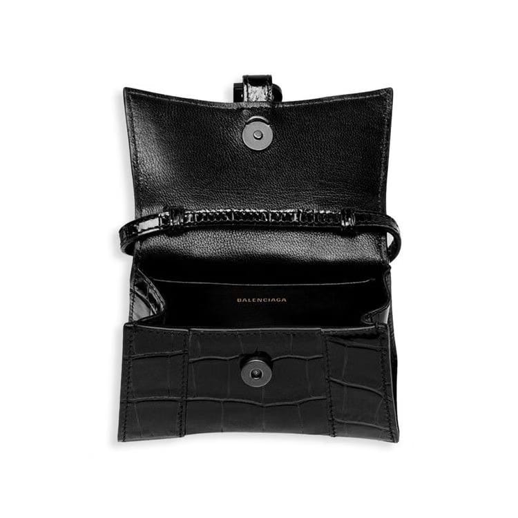 Balenciaga Hourglass Mini Top Handle Black