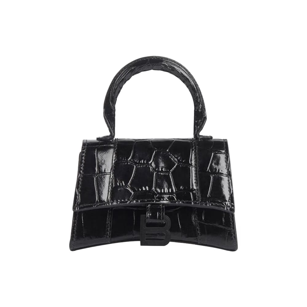 Balenciaga Hourglass Mini Top Handle Black