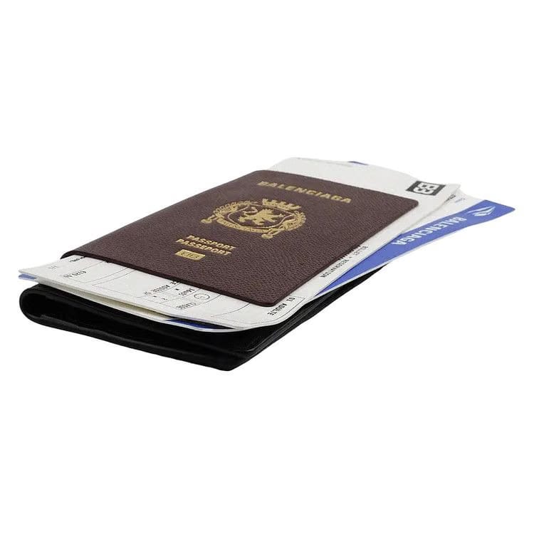 Balenciaga Passport Long Wallet Passport Burgundy