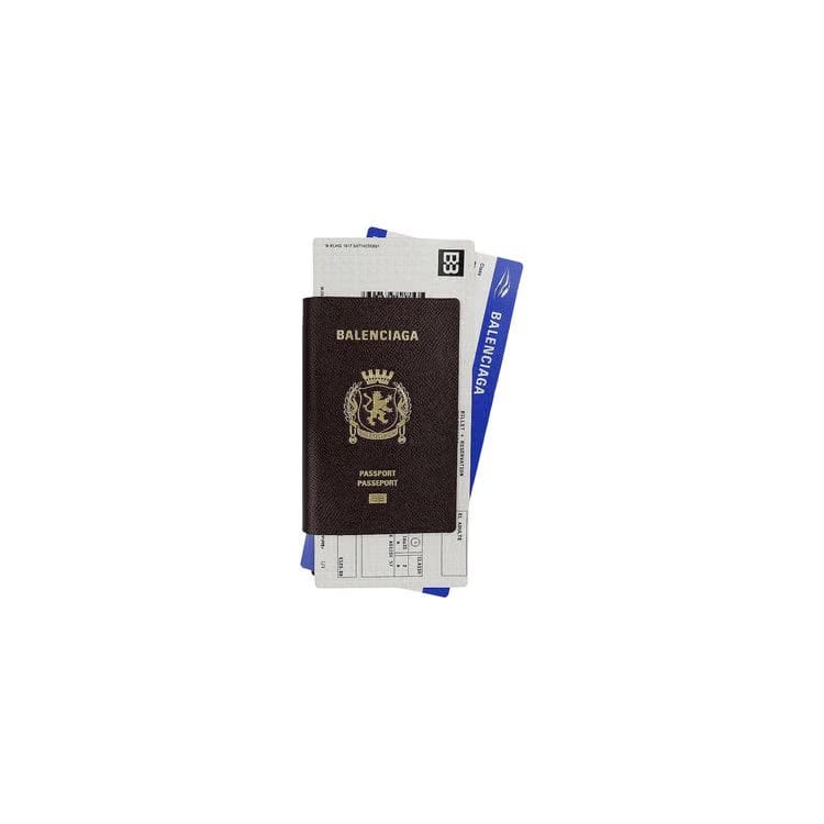 Balenciaga Passport Long Wallet Passport Burgundy