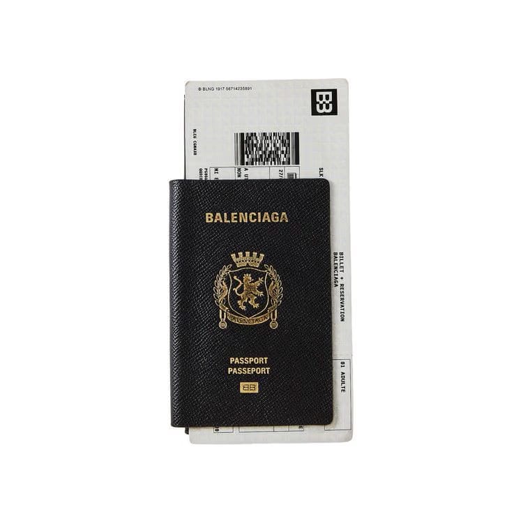 Balenciaga Passport Long Wallet Passport Blue