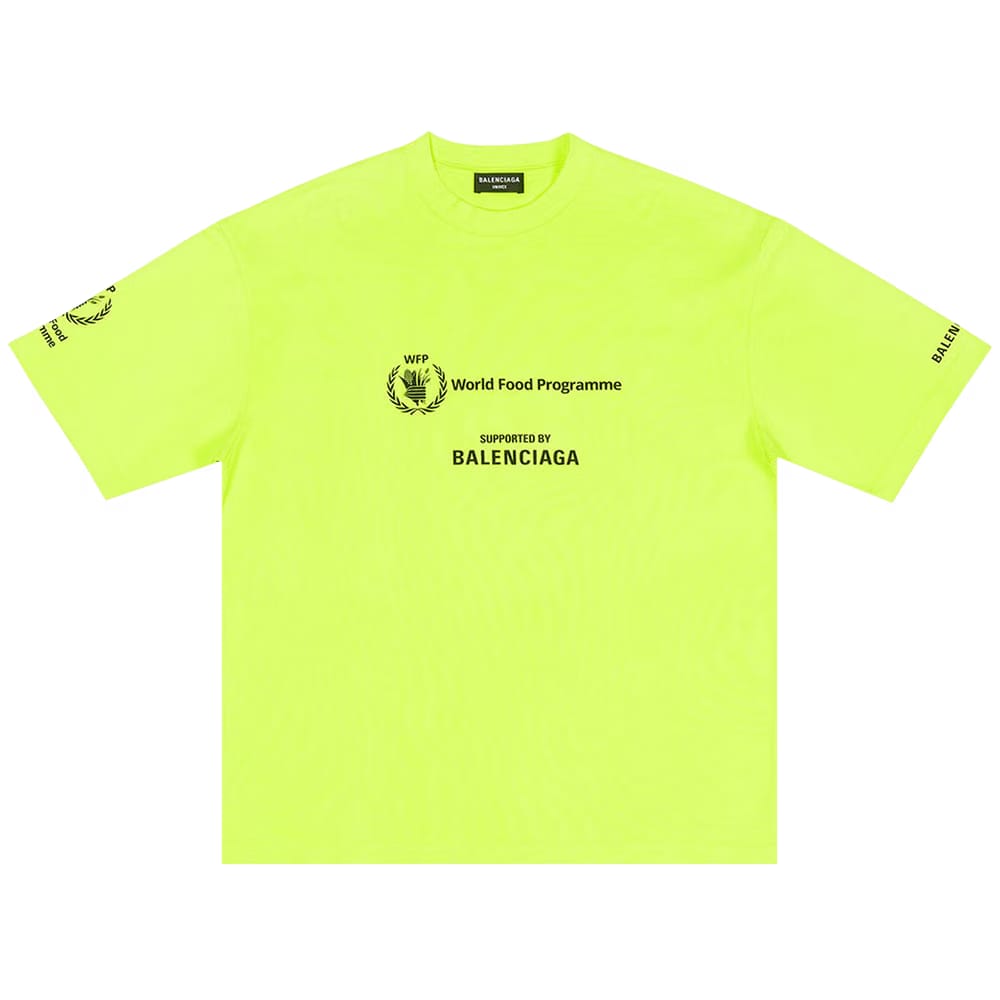 Balenciaga World Food Programme Graphic T-Shirt Fluorescent Yellow/Black