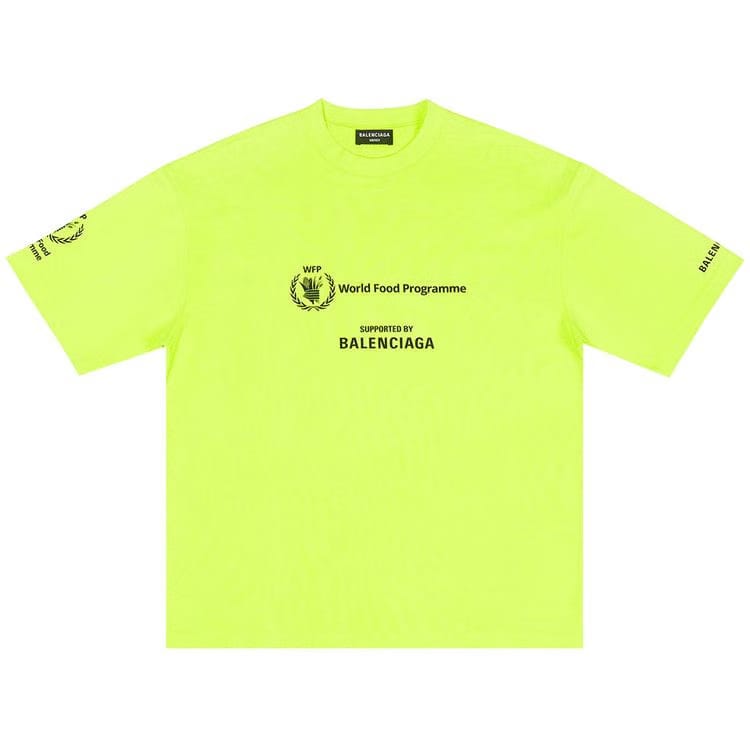 Balenciaga World Food Programme Graphic T-Shirt Fluorescent Yellow/Black