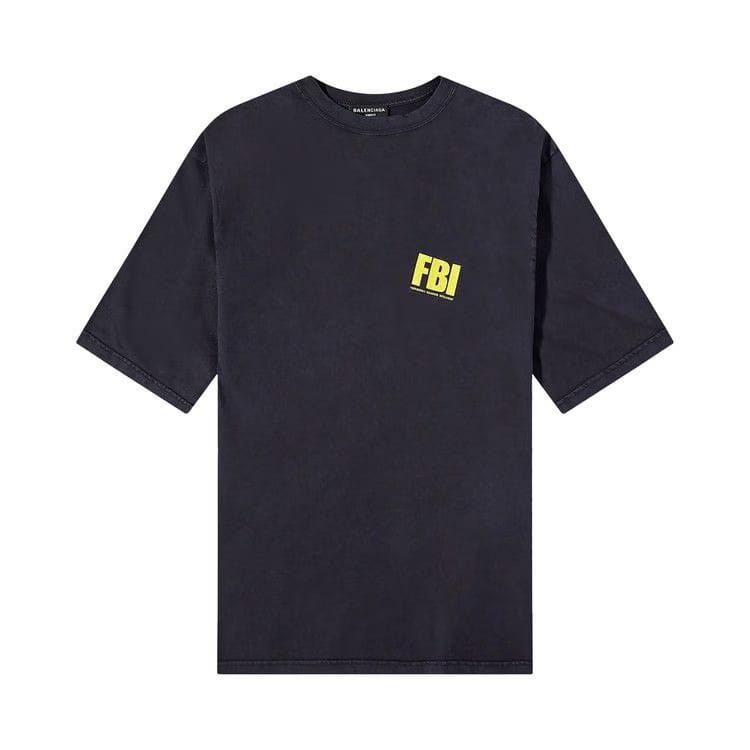 Balenciaga Worn Out T-Shirt Marine Blue/Yellow