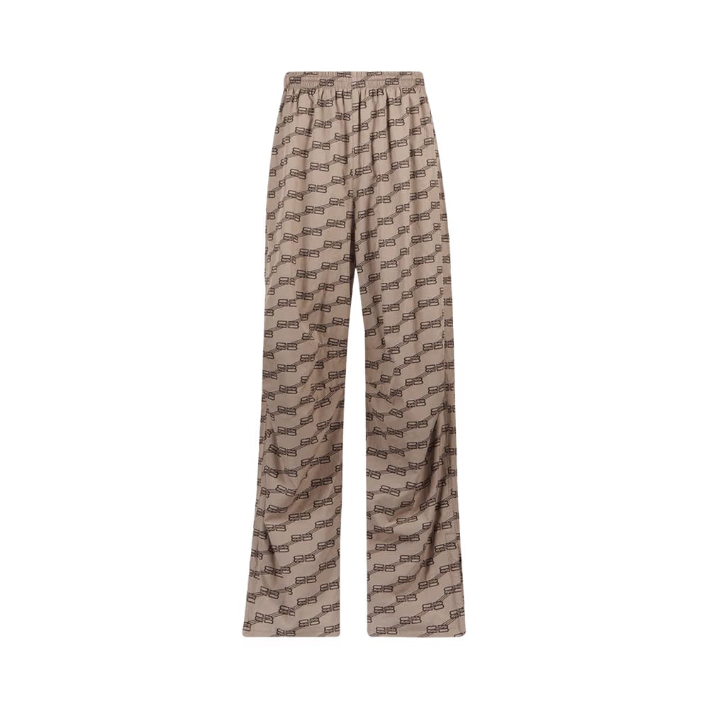 Balenciaga Monogram Pajama Pants Beige/Brown
