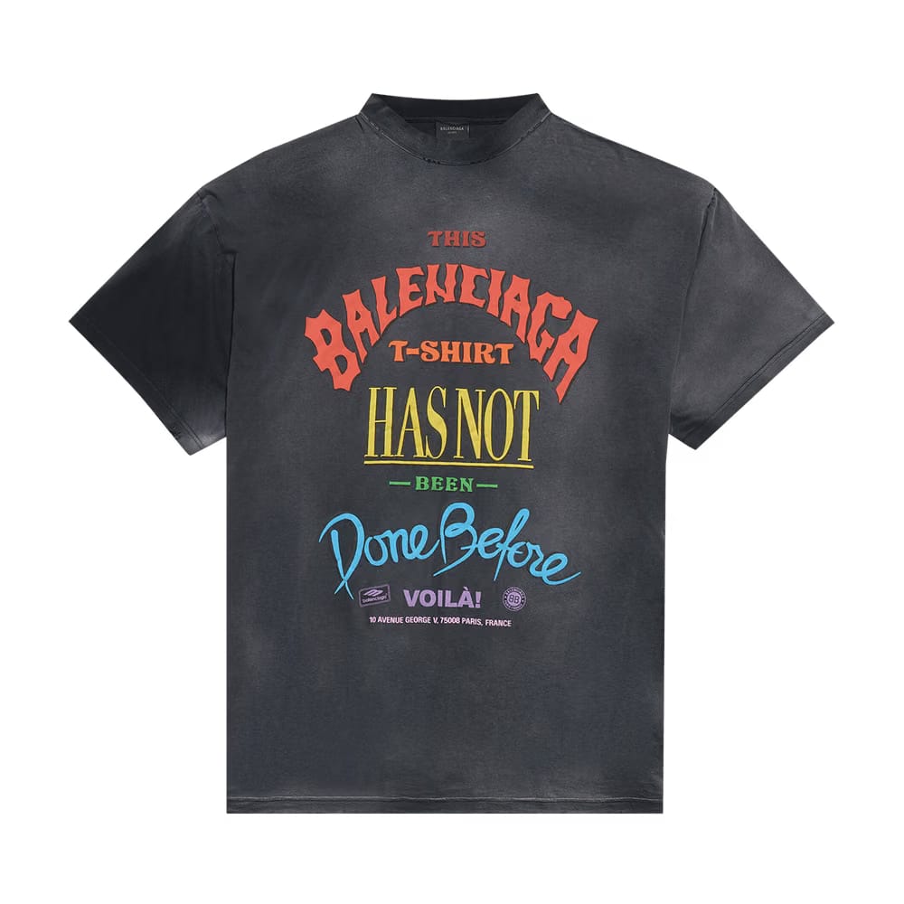 Balenciaga Not Been Done T-Shirt Washed Out Black