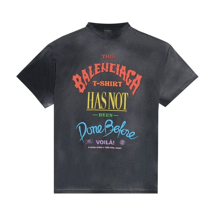 Balenciaga Not Been Done T-Shirt Washed Out Black