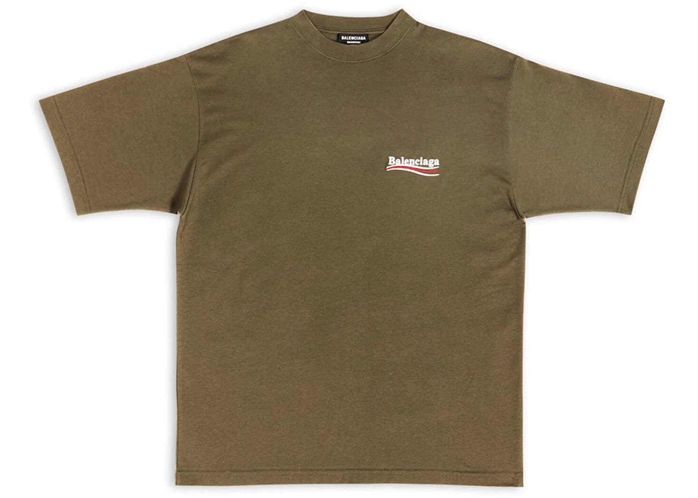 Balenciaga Political Campaign T-Shirt Khaki/White/Red
