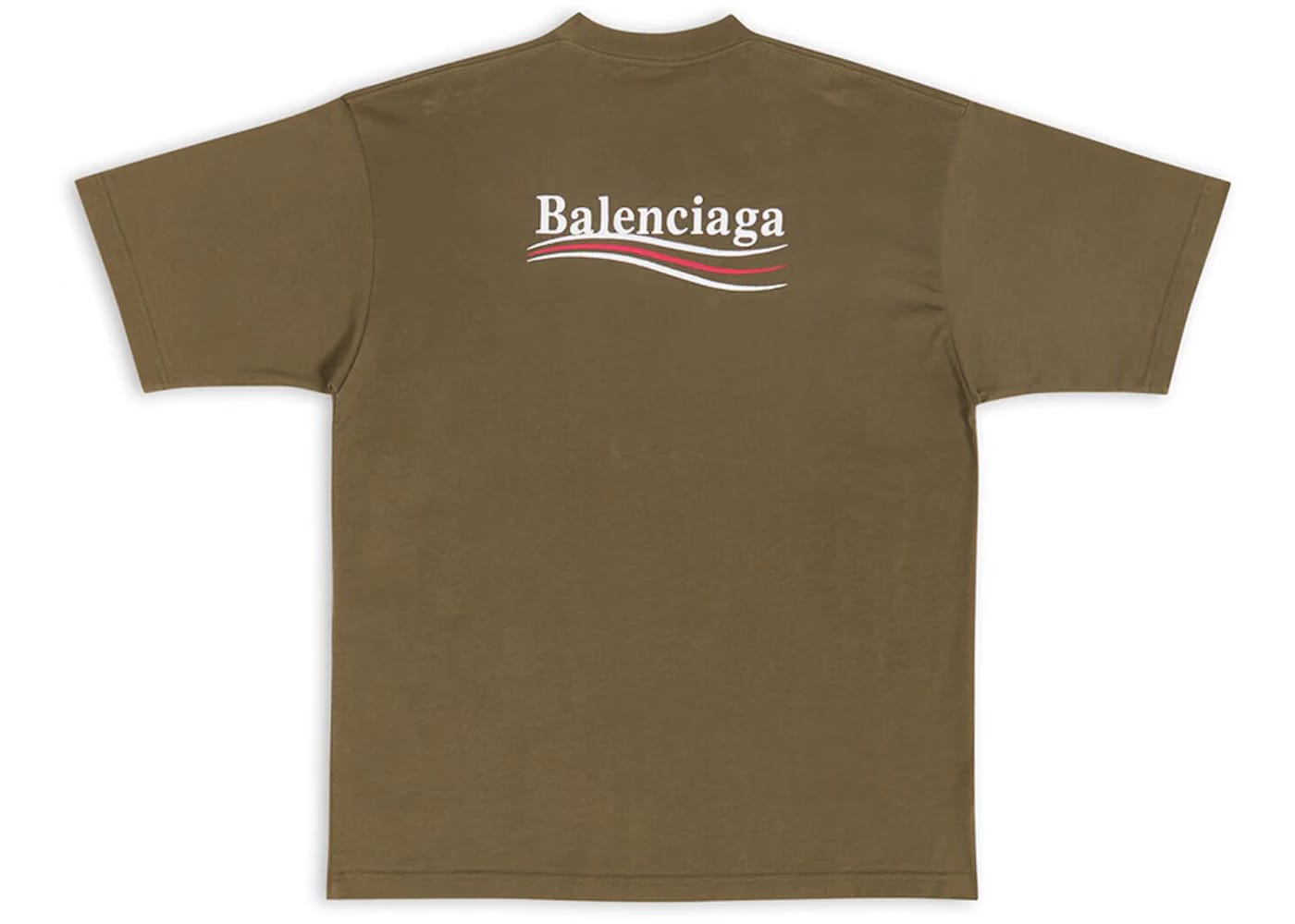 Balenciaga Political Campaign T-Shirt Khaki/White/Red
