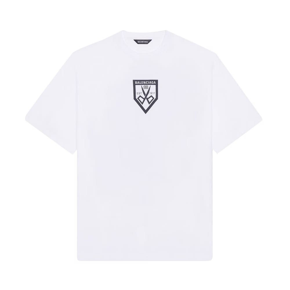 Balenciaga Scissors Flatground T-Shirt White/Black