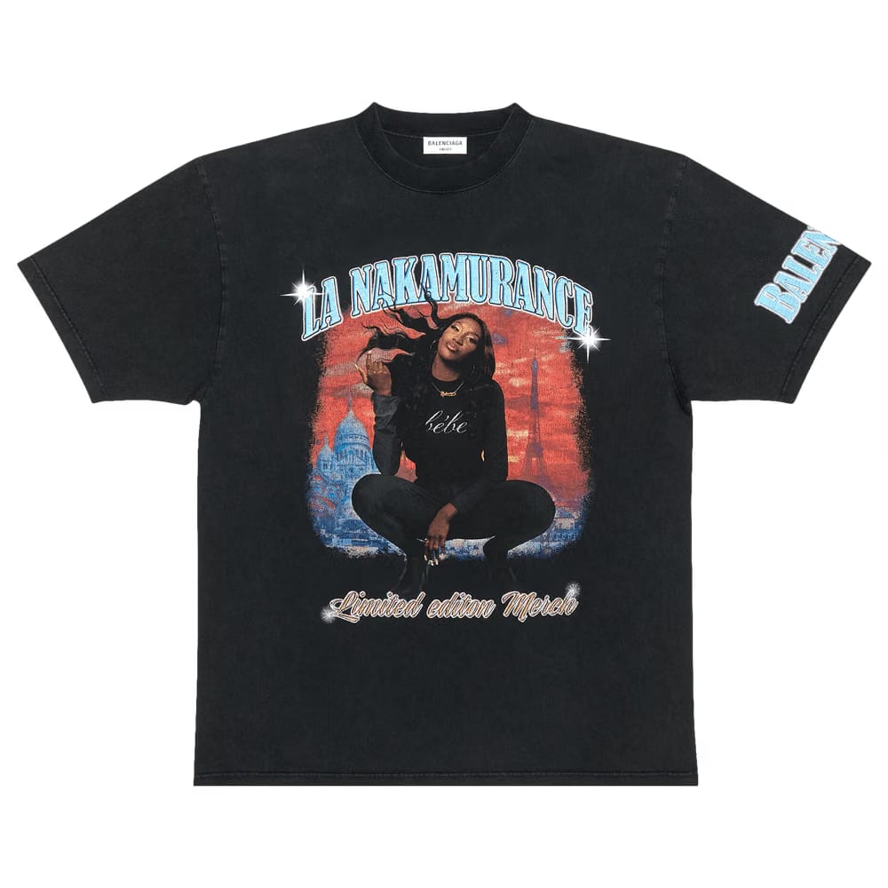 Balenciaga Music Aya Nakamura Merch T-Shirt Black