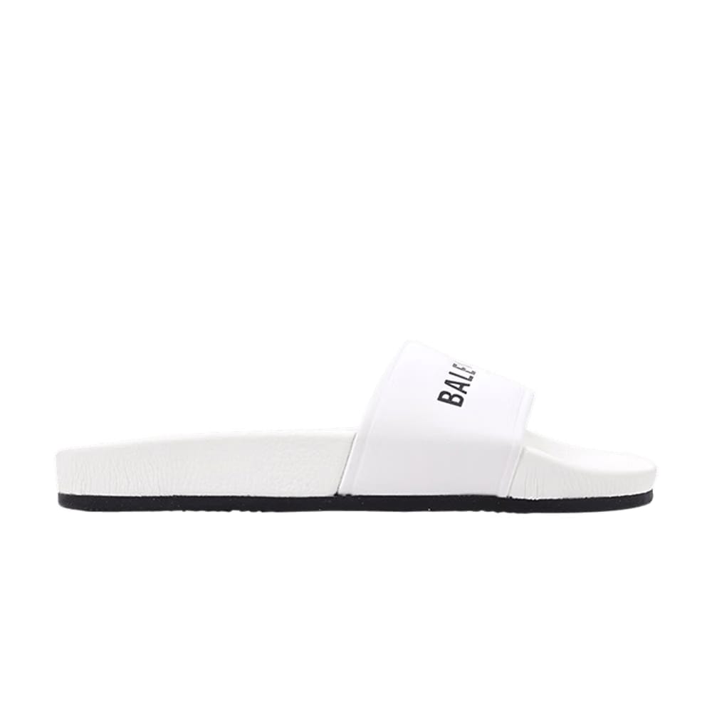 Balenciaga Classic Logo Slide White