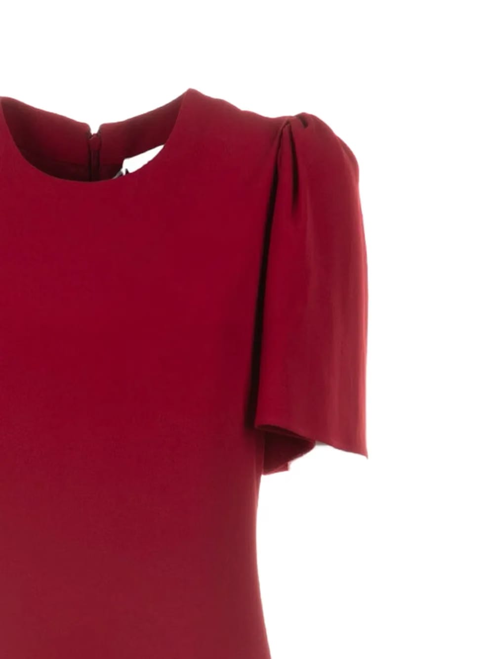 round-neck midi dress