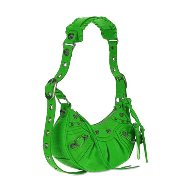 Balenciaga XS Le Cagole Shoulder Bag Acid Green