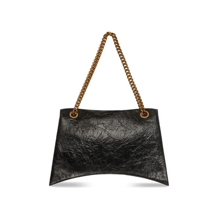 Balenciaga Large Crush Chain Shoulder Bag Black