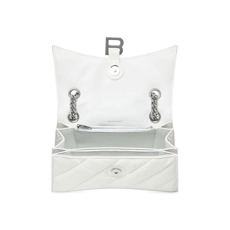 Balenciaga Small Crush Chain Bag Optic White