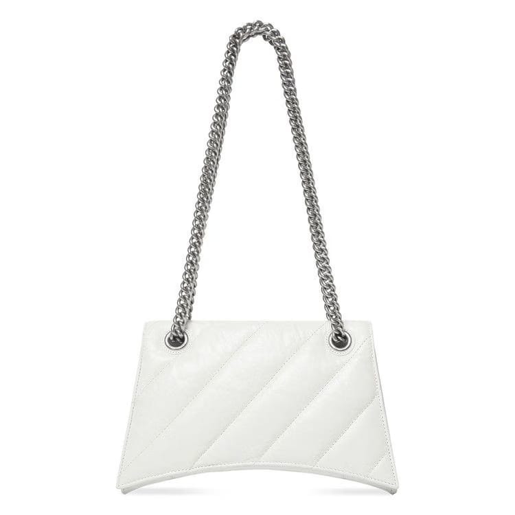 Balenciaga Small Crush Chain Bag Optic White