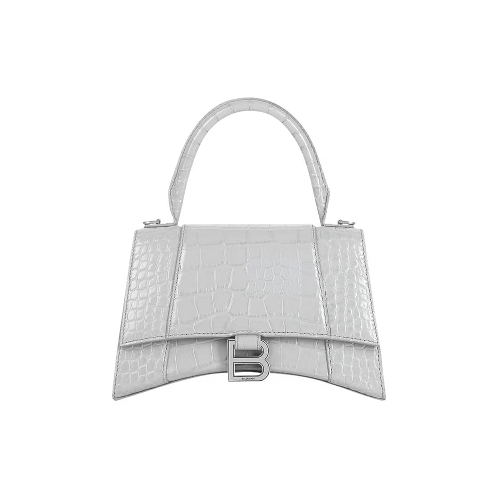 Balenciaga Small Hourlgass Top Handle Bag Grey