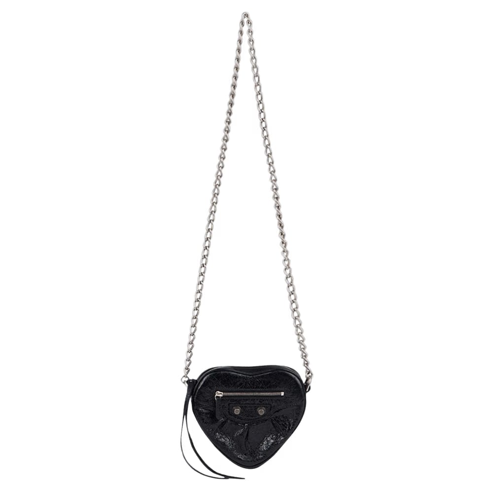 Balenciaga Cagole Heart Mini Bag Black