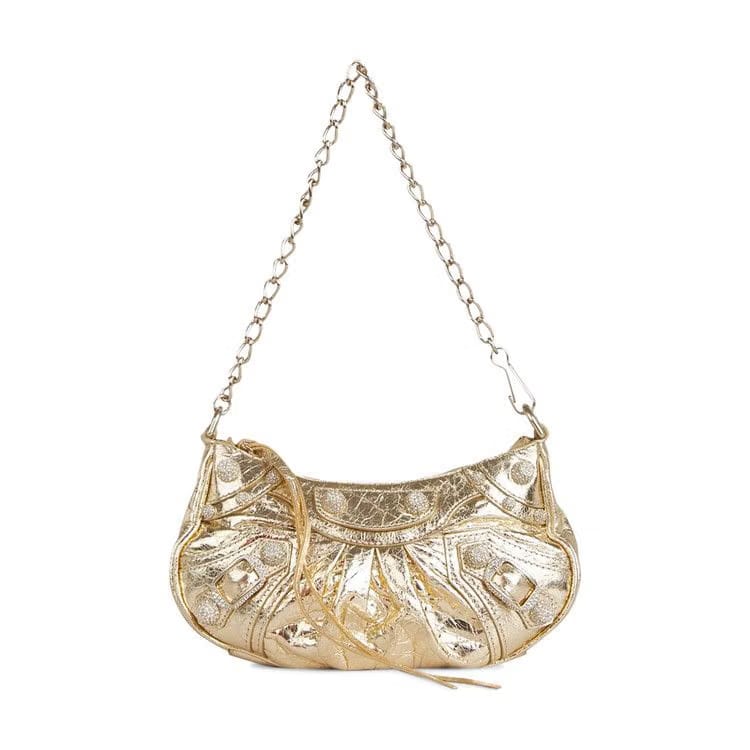 Balenciaga Le Cagole Mini Purse With Chain Light Gold