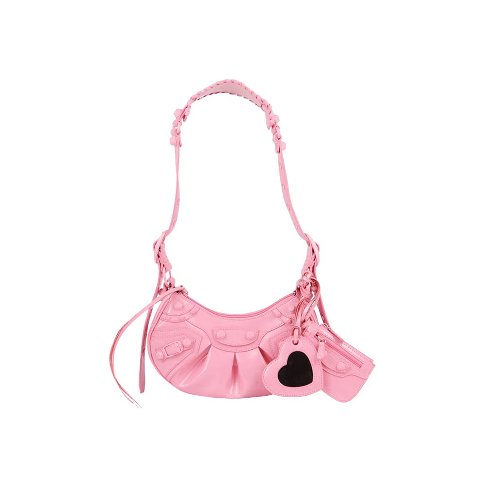 Balenciaga XS Le Cagole Faux Leather Shoulder Bag Sweet Pink