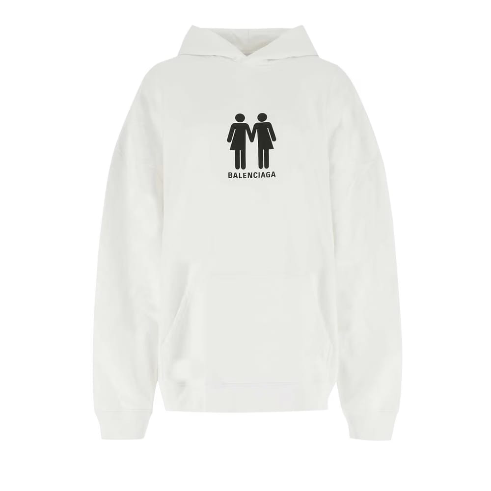 Balenciaga Boxy Hoodie White/Black