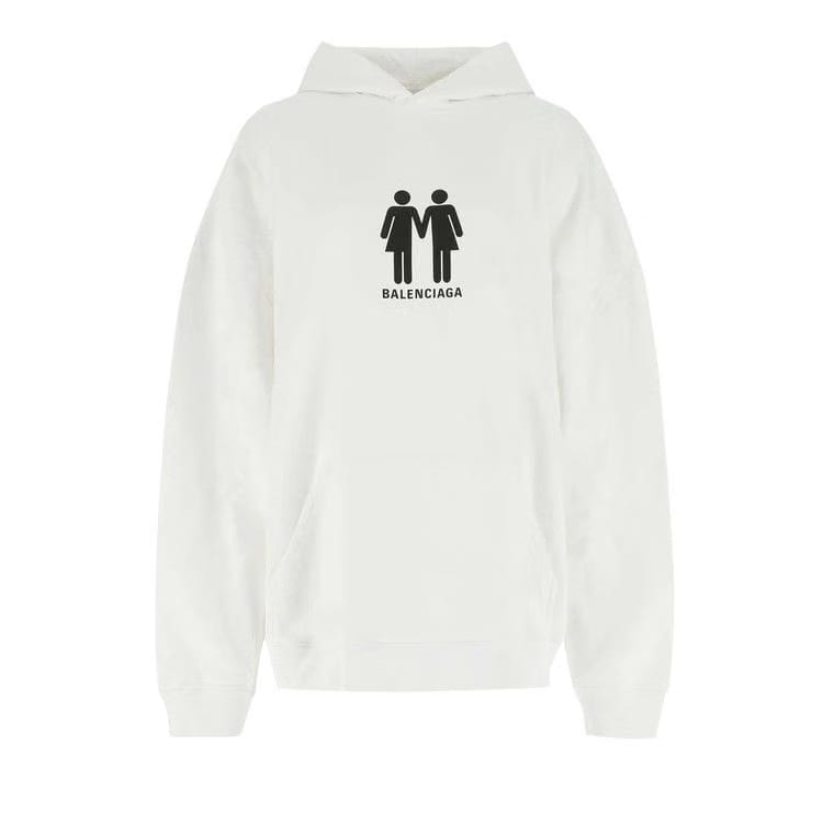 Balenciaga Boxy Hoodie White/Black