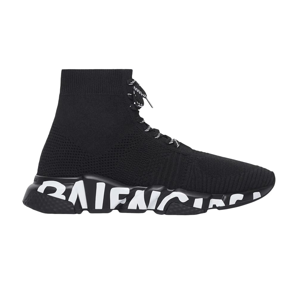 Balenciaga Speed Lace-Up Sneaker Graffiti - Black