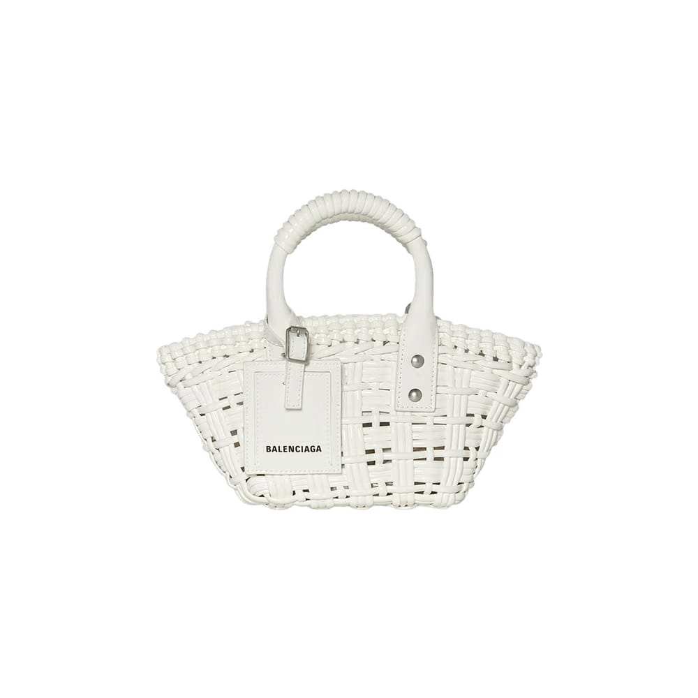 Balenciaga Bistro XXS Basket With Strap Optic White
