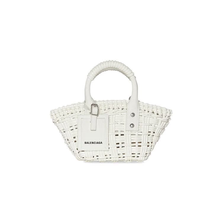 Balenciaga Bistro XXS Basket With Strap Optic White