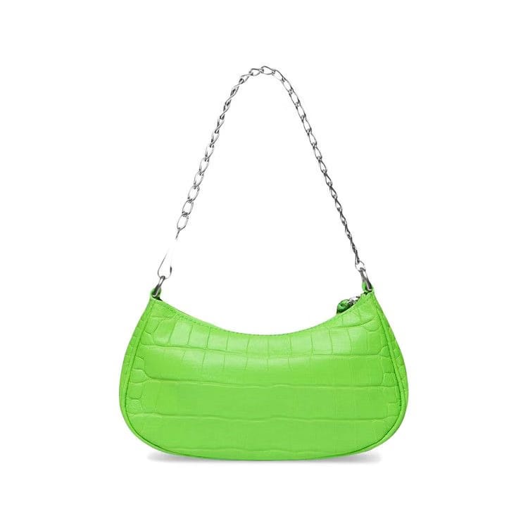Balenciaga Le Cagole Mini Purse With Chain Acid Green