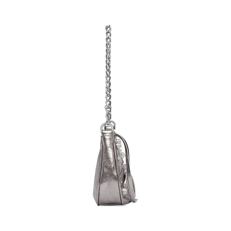 Balenciaga Le Cagole Mini Bag With Chain Silver