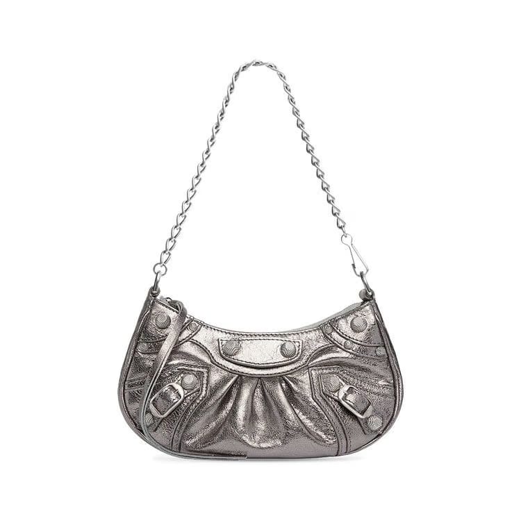 Balenciaga Le Cagole Mini Bag With Chain Silver