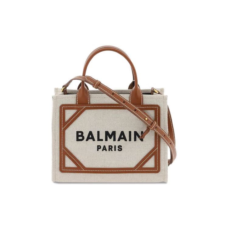 Balmain B-Army Small Tote Bag Natural/Brown