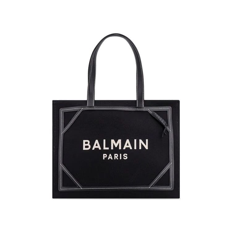 Balmain B-Army 42 Shopping Bag Ivory/Black