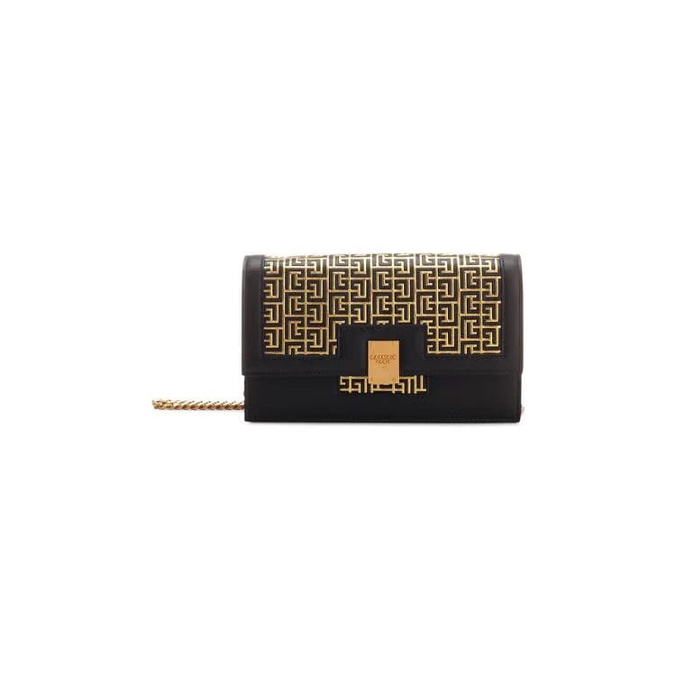 Balmain 1945 Chain Link Crossbody Bag Black/Gold