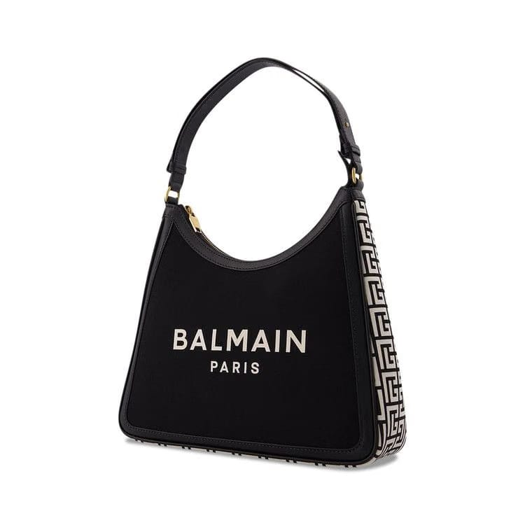Balmain B-Army Monogram Logo Shoulder Bag Black