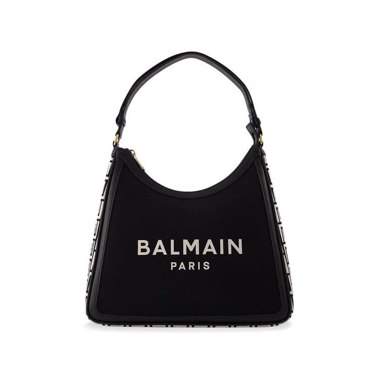 Balmain B-Army Monogram Logo Shoulder Bag Black