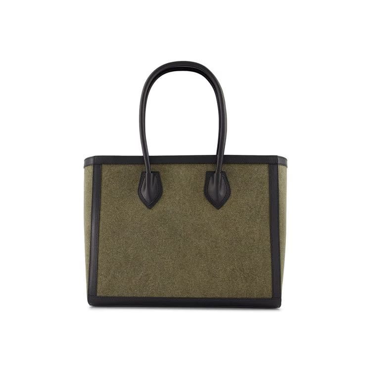 Balmain B-Army Bag 42 Khaki Canvas