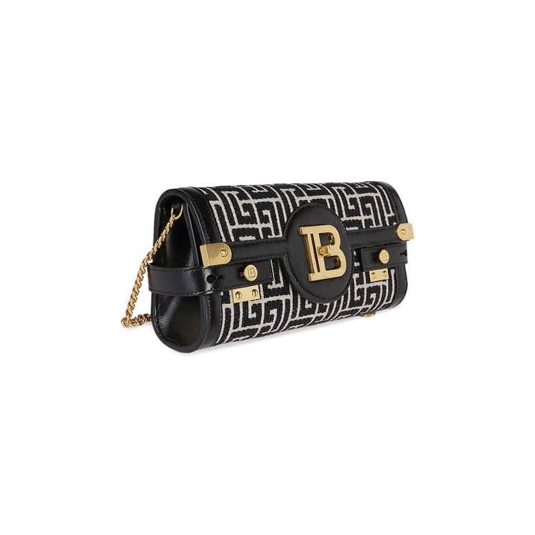Balmain B-Buzz 23 Bag Monogram Jacquard Canvas
