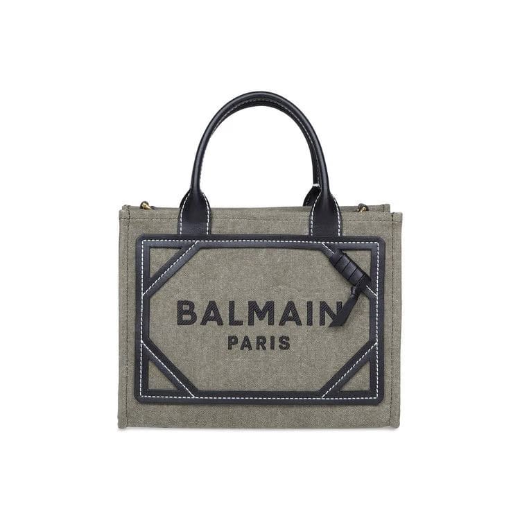 Balmain B-Army Small Tote Bag Khaki/Black