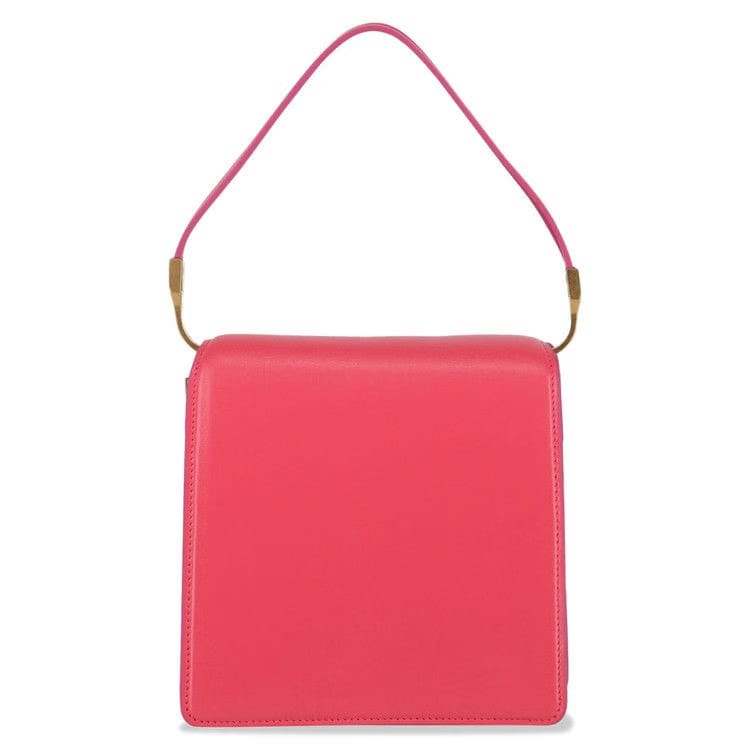 Balmain Ely Leather Shoulder Bag Pink