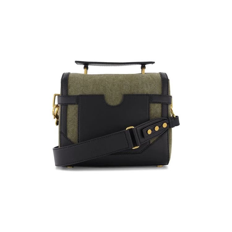 Balmain Bbuzz 23 Bag Khaki Canvas