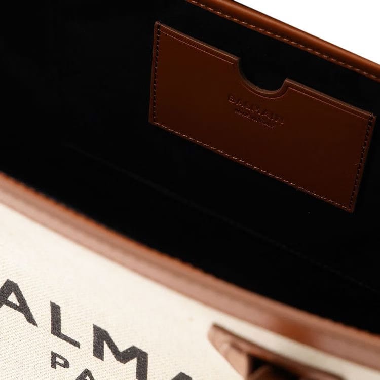 Balmain B-Army Bag 42 Beige Canvas
