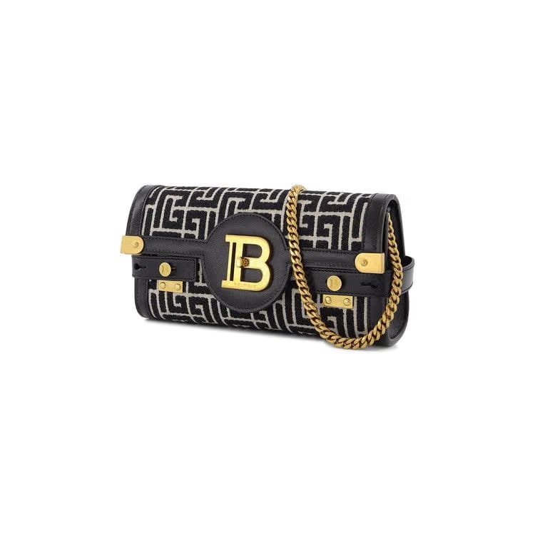 Balmain Monogram Bbuzz 23 Pochette Black
